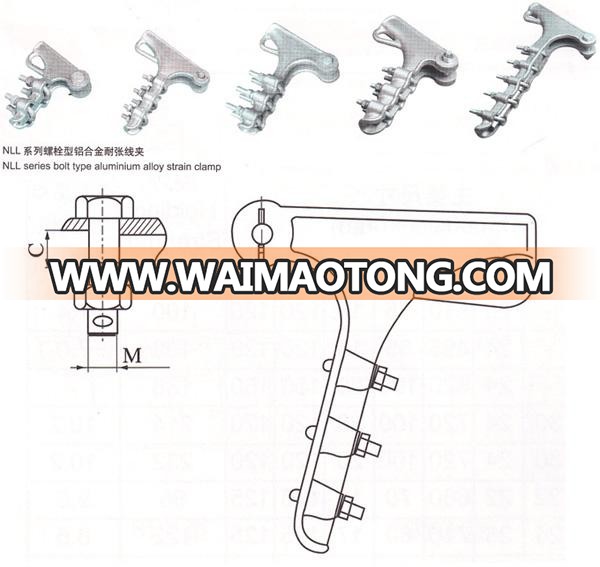 Hot! Nll Aluminum Alloy Bolted Aerial Strain Clamp for Overhead Line Hardware